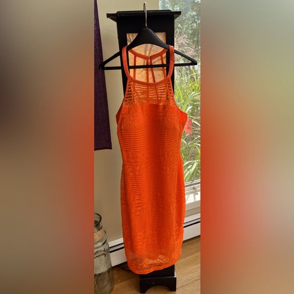 GUESS WOMEN'S COCKTAIL DRESS -CORAL - SIZE 8 - Picture 4 of 5